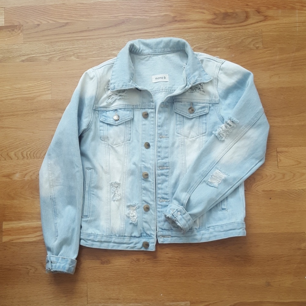 Fashion Nova Light Distressed Jean Jacket